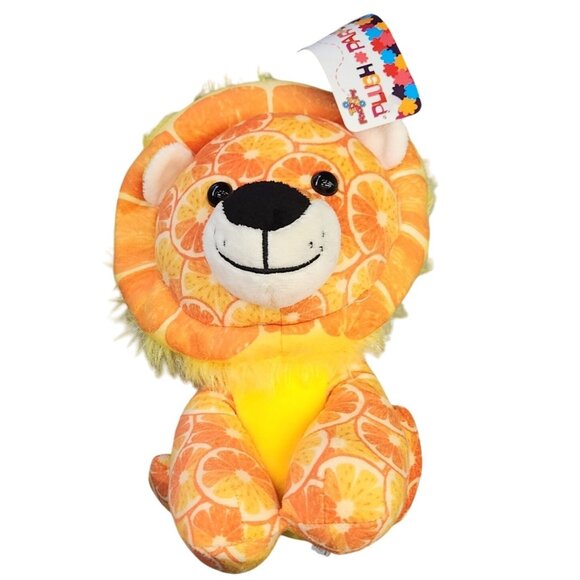 Orange Slice Lion Stuffed Animal Toy Plush Paradise 9" Soft & Cuddly - Picture 1 of 6